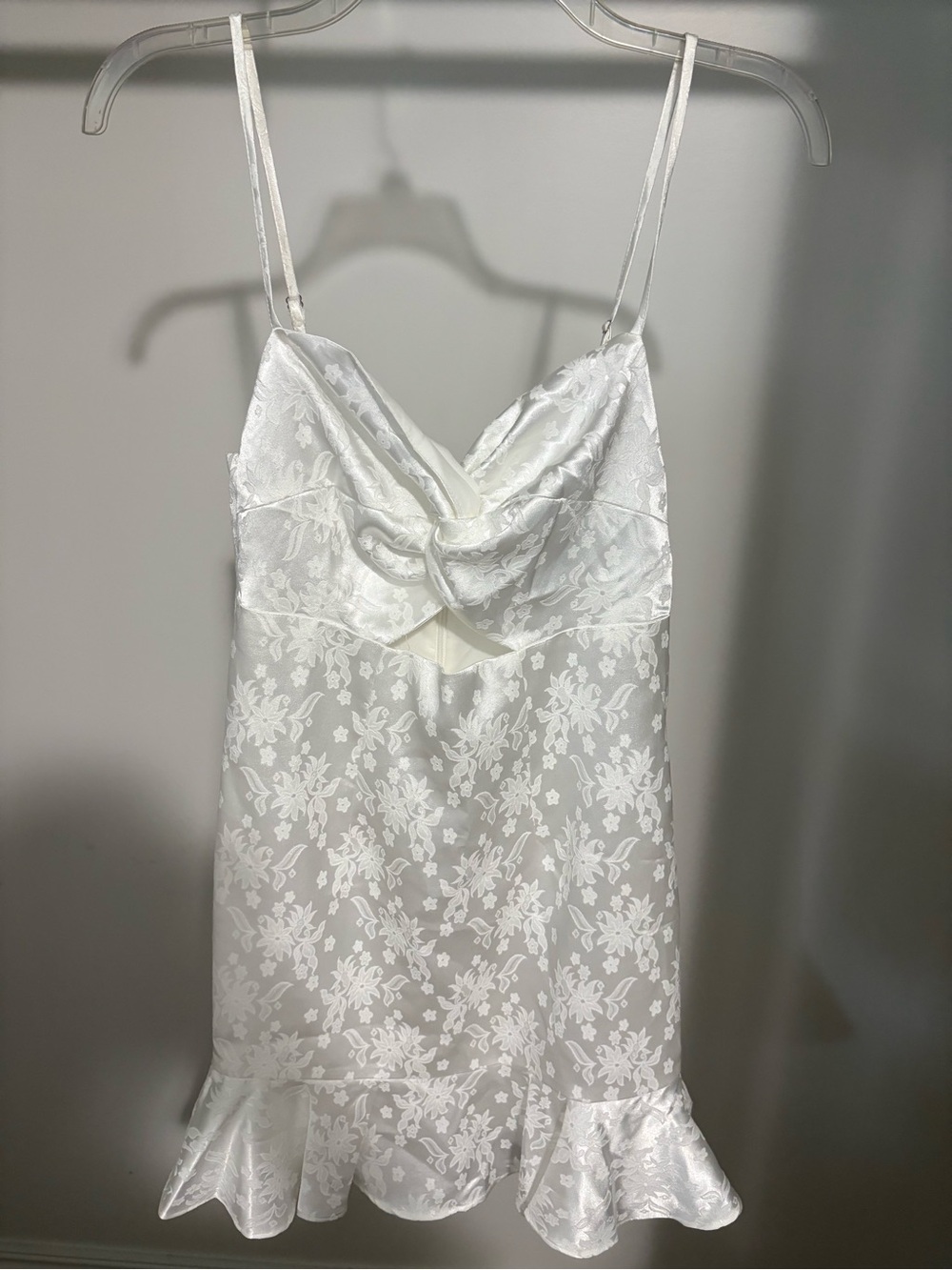 White Satin Mini Slip Dress - Lulu’s
